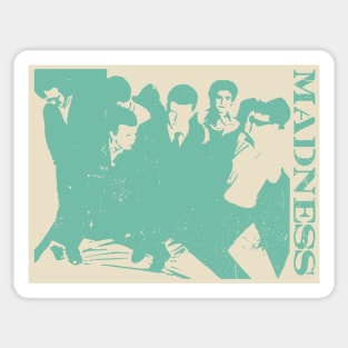 Madness - Silhouette Retro Mint Green Sticker